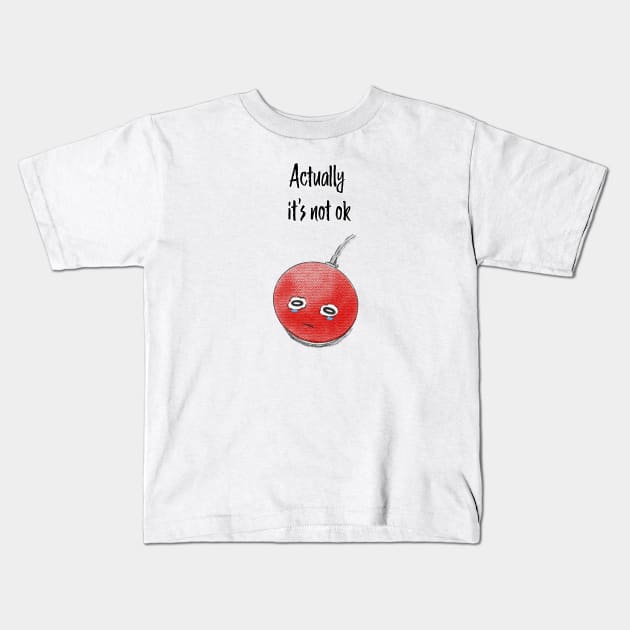 Google Home is not ok - Pink Kids T-Shirt by Uwaki